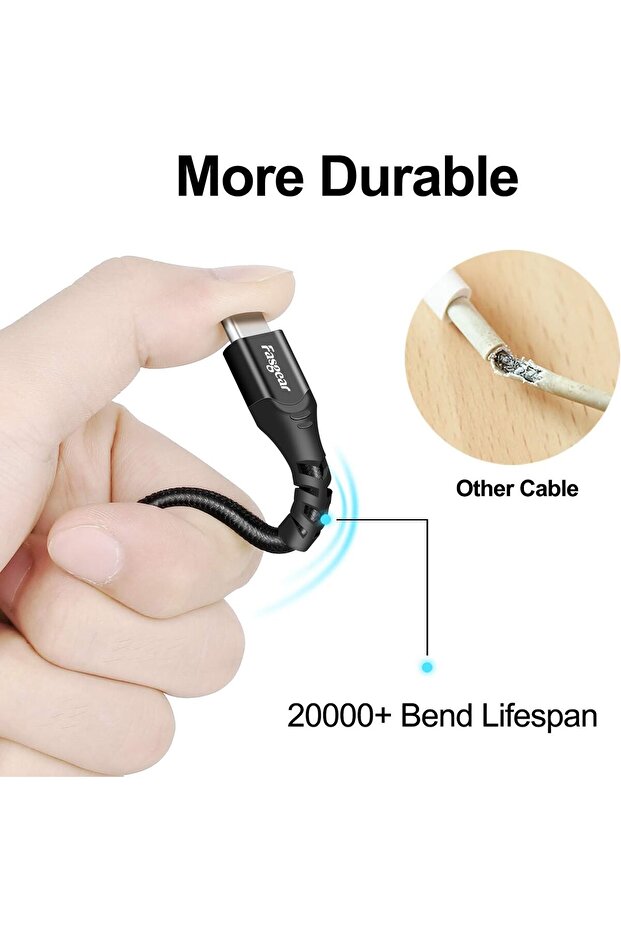 100W 6A USB/Type-C Fast Charging Data Cable for Samsung Huawei OPPO High-Speed Data Transfer - 1