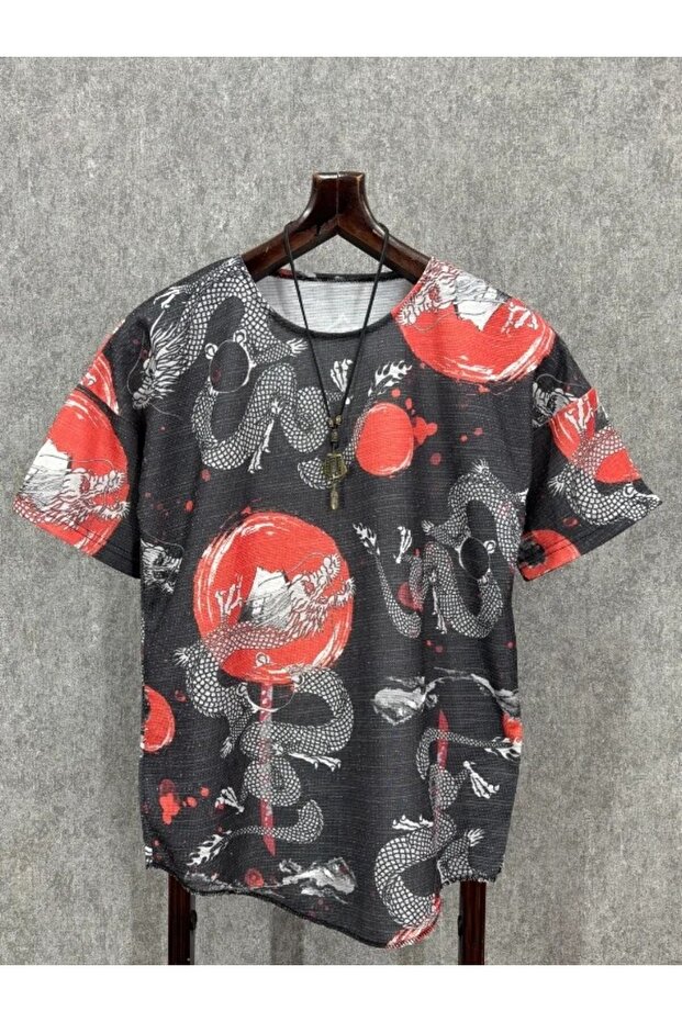 Oversize Patterned Bohemian Tshirt
