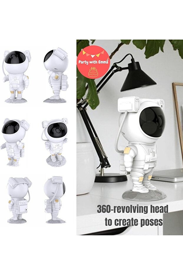 جهاز عرض ضوء ليلي على شكل مجرة - صديق رائد فضاء مع جهاز تحكم عن بعد ووظيفة مؤقت، 3 - 2