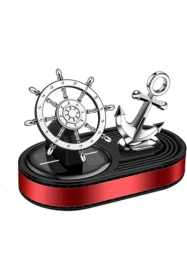 Ship Anchor Car Air Freshener – Solar Powered Rotating Aromatherapy Car Perfume, Long-Lasti