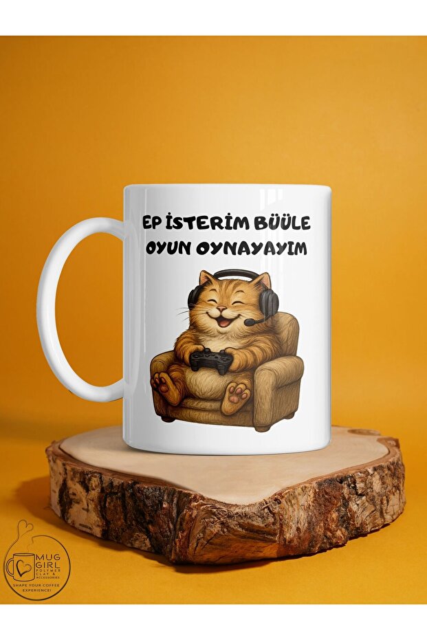 Lazy Cat Series Mug – Ep I Want to Be Awesome Humorous Designed Printed Porcelain Mug - 3