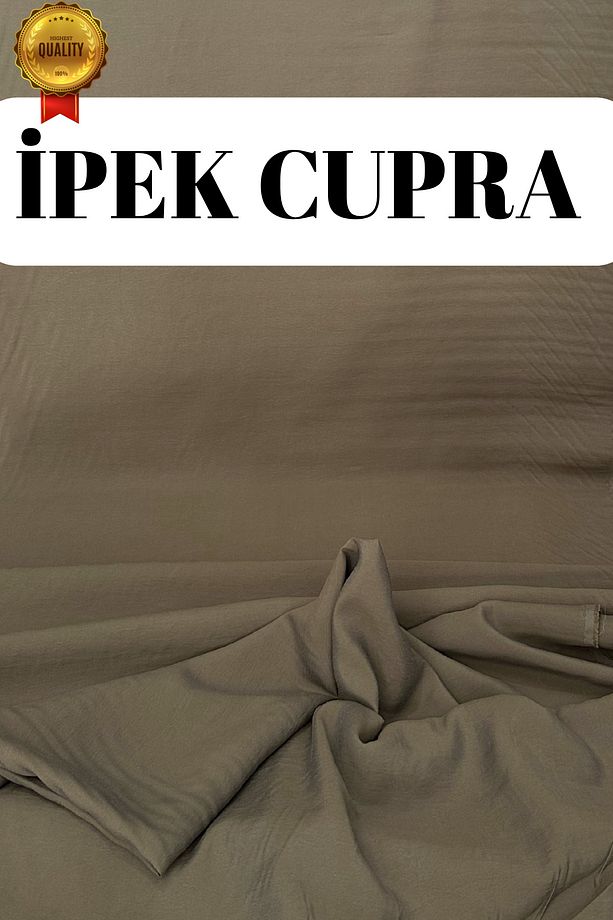 Cupra Kumaş Tok Duruşlu Yumuşak Dokulu Elbiselik Dikişlik Kumaş - 150cm En - 1