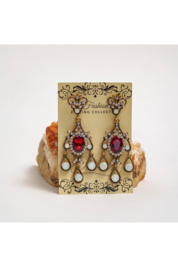 "Imperial Ruby" Earrings - 1