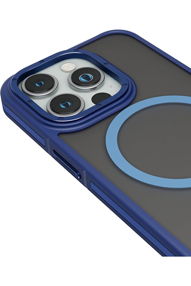 جراب ليفيلو روج متوافق مع آيفون 15 برو - أزرق - 3