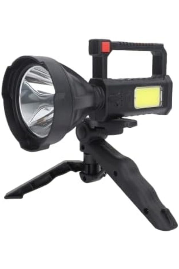 Dimmable COB LED Flashlight – Rechargeable USB Work Light with Adjustable Stand