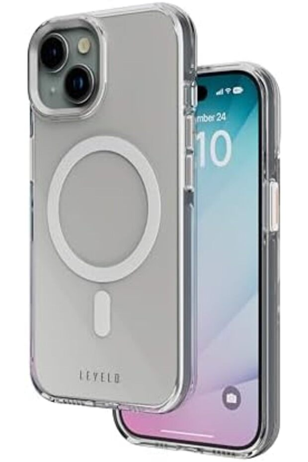 غطاء بولي كربونات صلب لهاتف iPhone 15 من Levilo - شفاف - 2