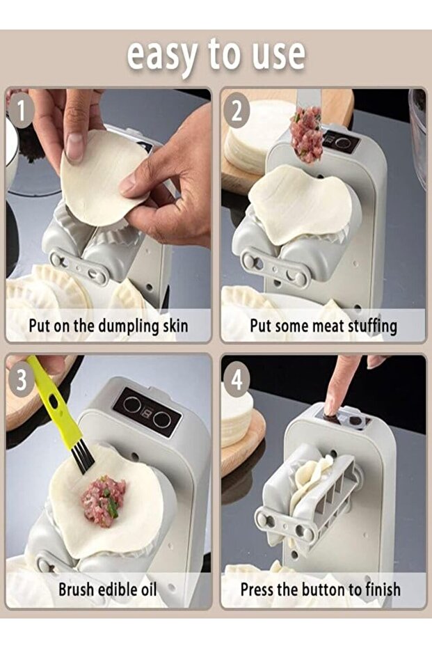 Electric Dumpling Machine, Automatic Kitchen Mold with 2 Gear Modes - 6
