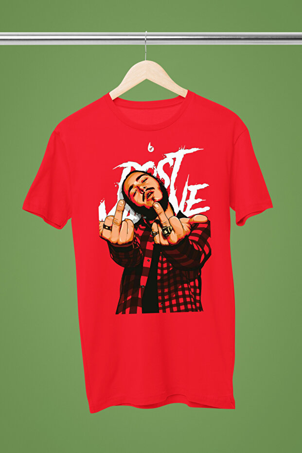 Post Malone Printed Unisex Oversize Cut 100% Cotton Crew Neck Black T-Shirt