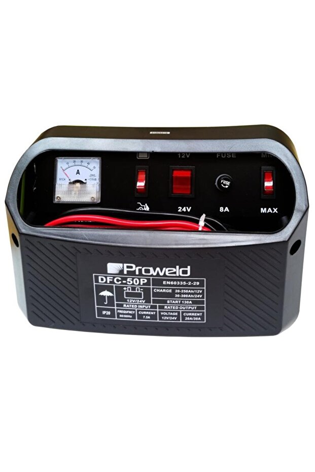 Battery rectifier 12V/24V DFC-50P, Start function - 1