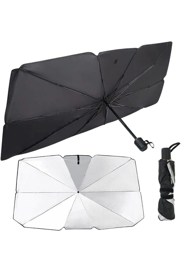 Front Car Sunshade – Automatic Folding Umbrella Sun Shade for Windshield, UV & Heat Protect