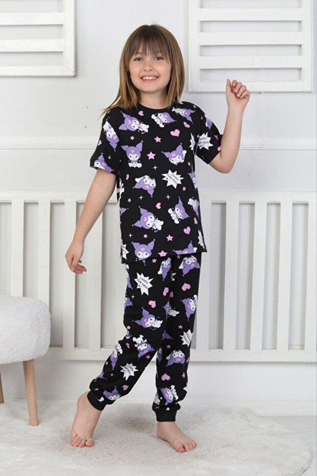 Girls' Kuromi Short Sleeve Pajama Set