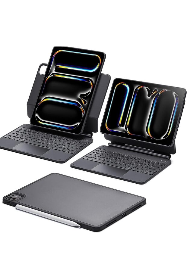 iPad Pro 11 Inch Case with Keyboard (M4, 2024) – Magnetic Stand, Multi-Mode Protective Keyb