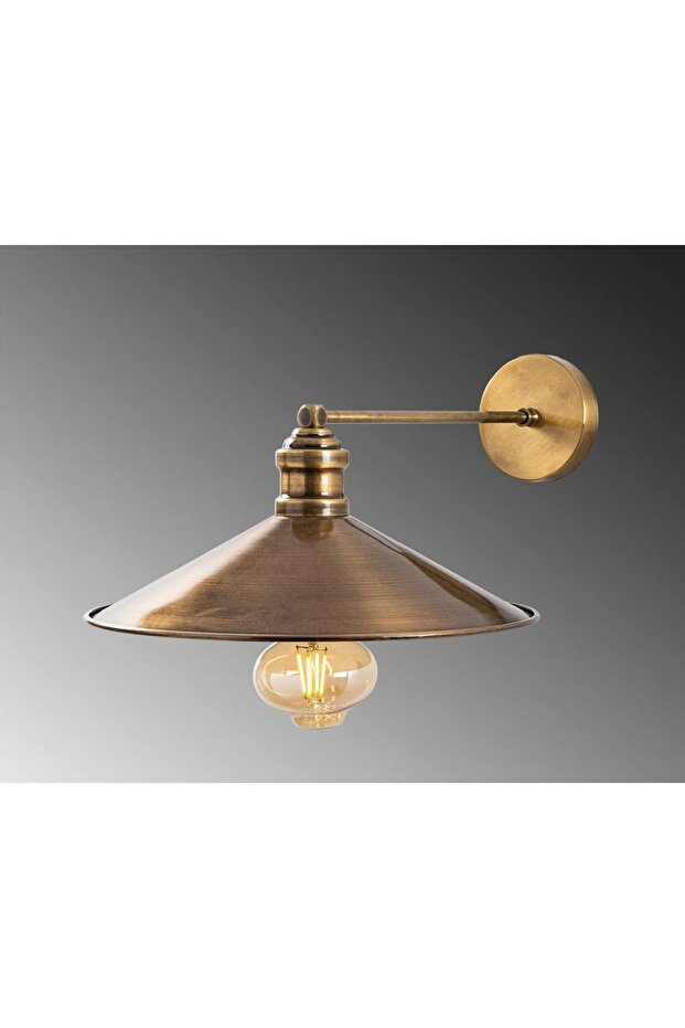 Vintage Matte Antique Gold Wall Sconce Retro Rustic Metal Body E27 Lamp