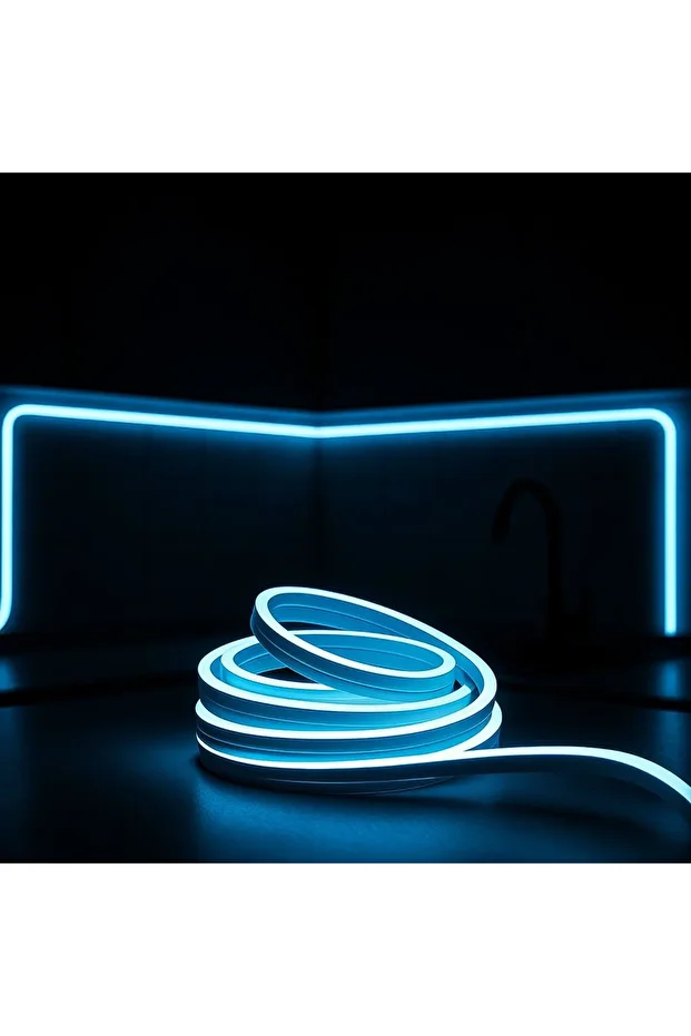 Neon Led Buz Mavisi 3 Metre Tak Çalıştır - 2