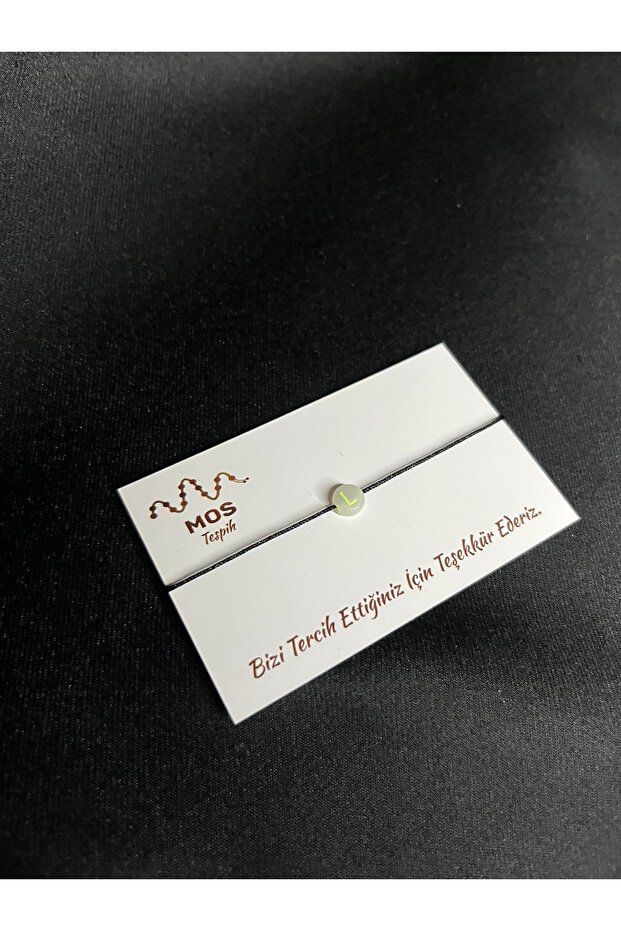 Letter L Adjustable Drawstring Luck Bracelet - 1
