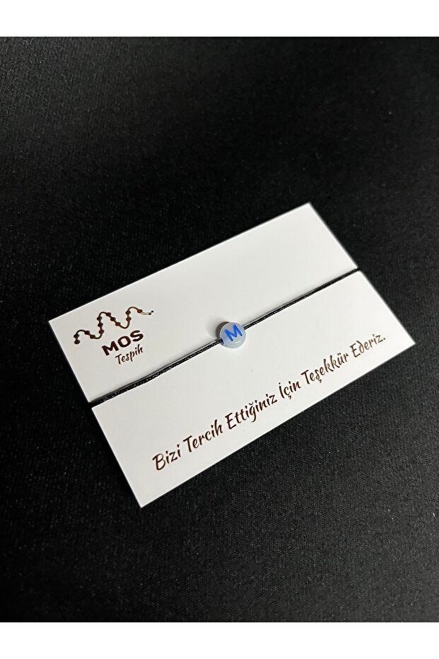 Letter m Adjustable Drawstring Luck Bracelet - 1