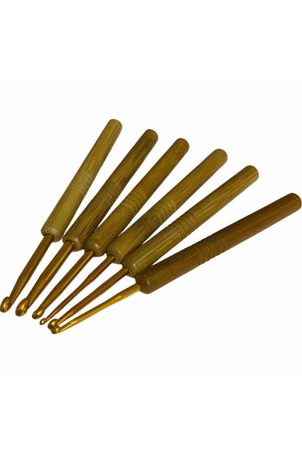 6 Adet Bambu Örgü Tığı Seti - 2