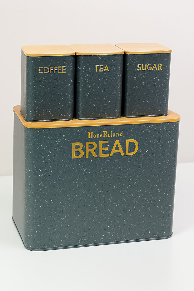 Aisha bread box with storage jars - 2
