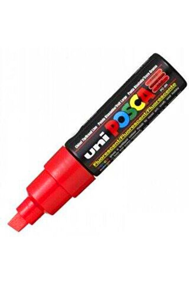 علامة الملصقات POSCA PC-8K 8.0 أحمر فسفوري