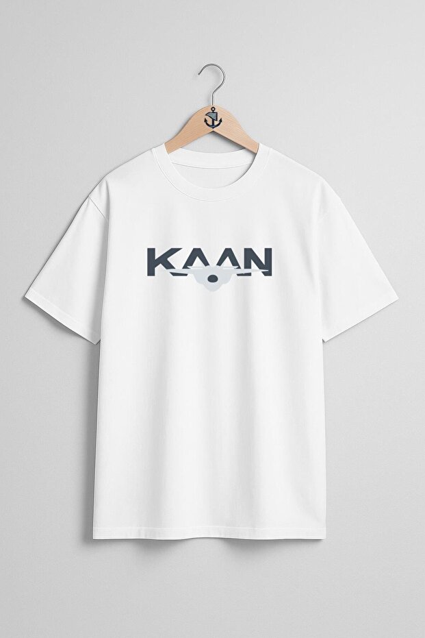 Oversize Tf-X Kaan 5Th Generation Fighter Aircraft Unisex T-Shirt with Chest and Back Design