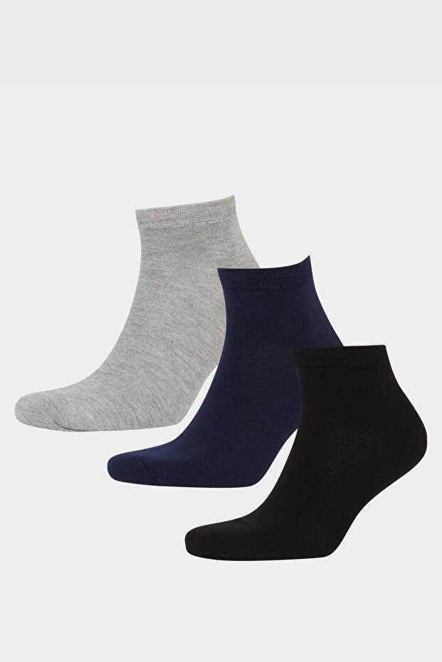 Men's Seamless 3-Piece Bamboo Booties Socks F5313Axns