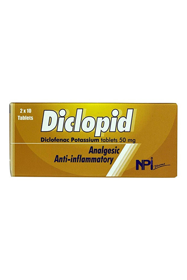 Diclopid Potassium, 50 Mg - 20 Tablets
