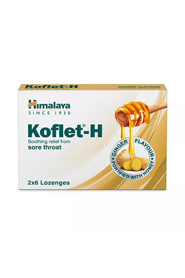 Koflet Ginger Sore Throat Ginger Flavor, 12 Tablets