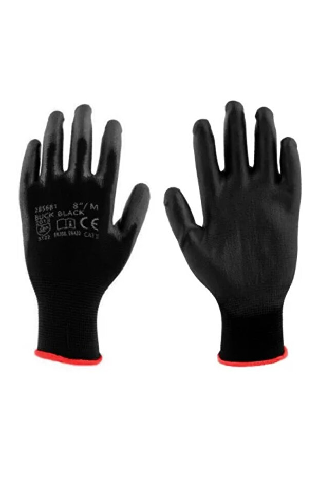 Work Gloves, Richmann, Polyurethane, Size M, Black - 2