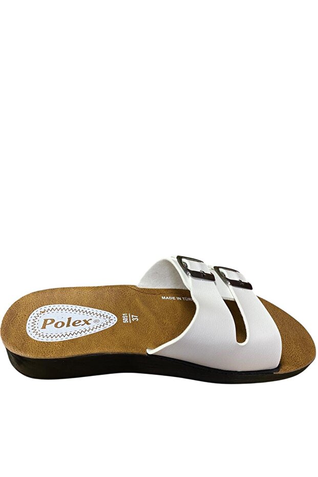 Women's Double Buckle Flat Sole Slippers