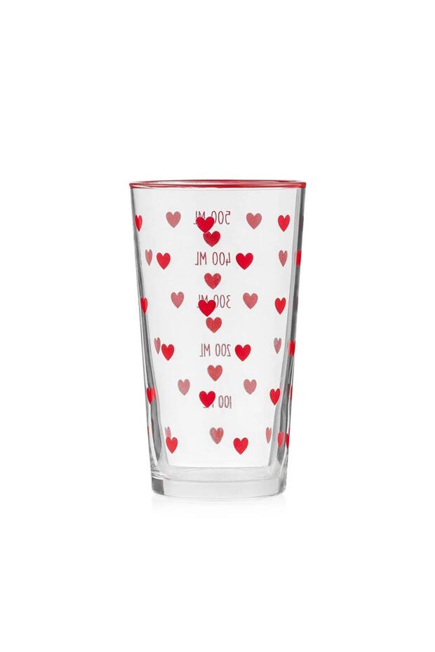 LCW HOME Kalp Baskılı Cam Bardak 570 ml (W5) - 5