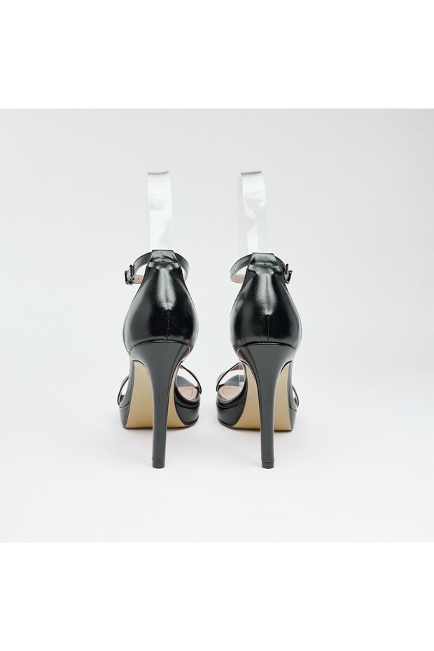 Bilekten Tek Bantlı Platformlu Kadın Topuklu Ayakkabı - 4