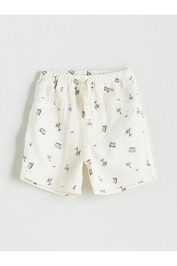 Nevavm Printed Boys' Shorts with Elastic Waist
