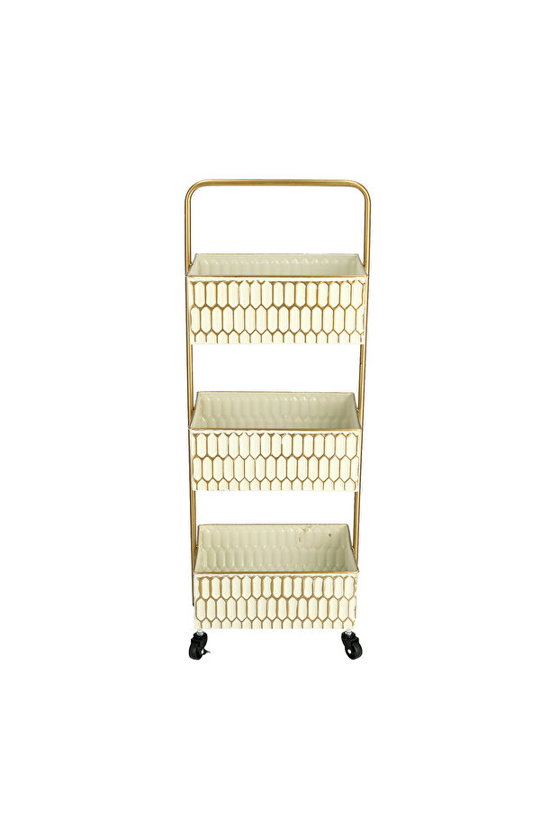 3Tiered Metal Square Serving Trolley - 3