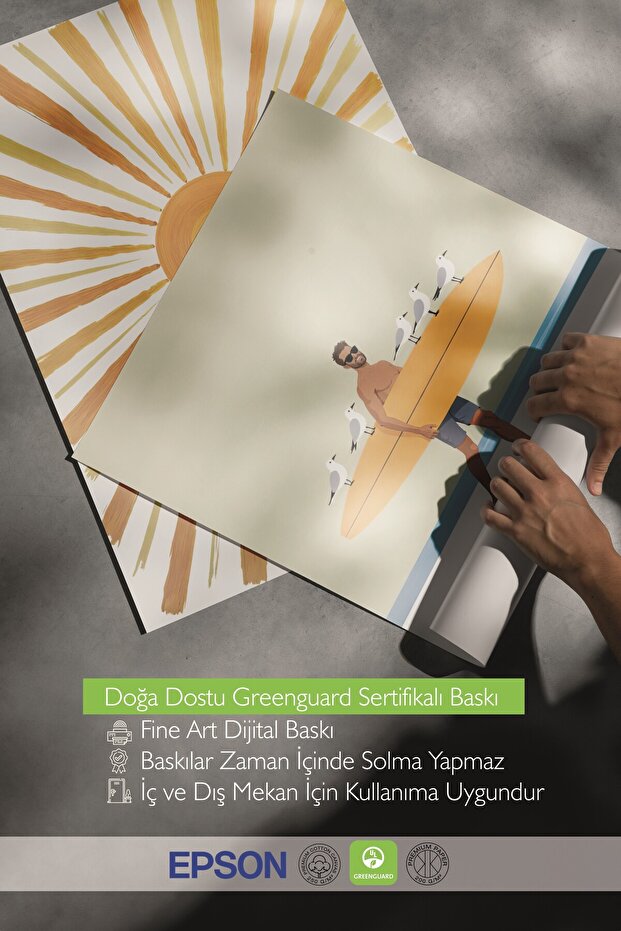 Ahşap Tablo Seti, 3 Adet Ahşap Çerçeveli Poster Yellow summer Model No:300832, Sarı Duvar Dekoru - 6