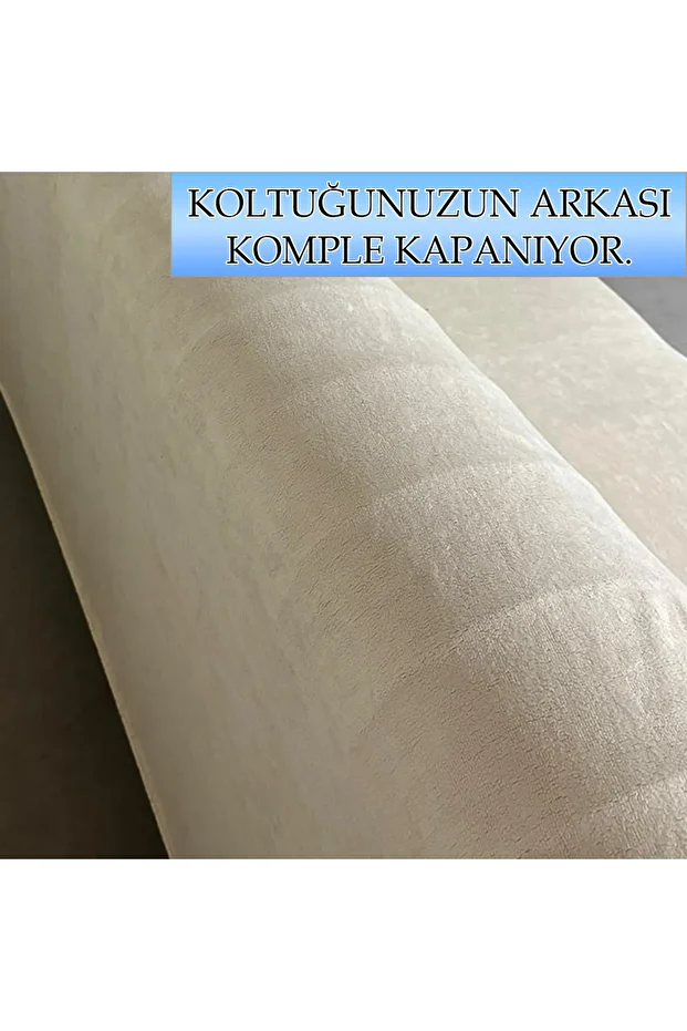 SÜET ŞÖNİL KUMAŞ TEKLİ KOMPLE GİYDİRME TEKLİ & BERJER , BOHEM, PORTO, vb MODEL KOLTUK KILIFI - 5