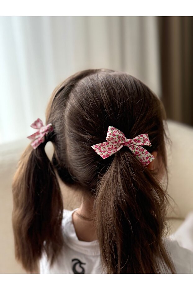 مجموعة مشبك فيونكة صغيرة بنمط زهرة - 1