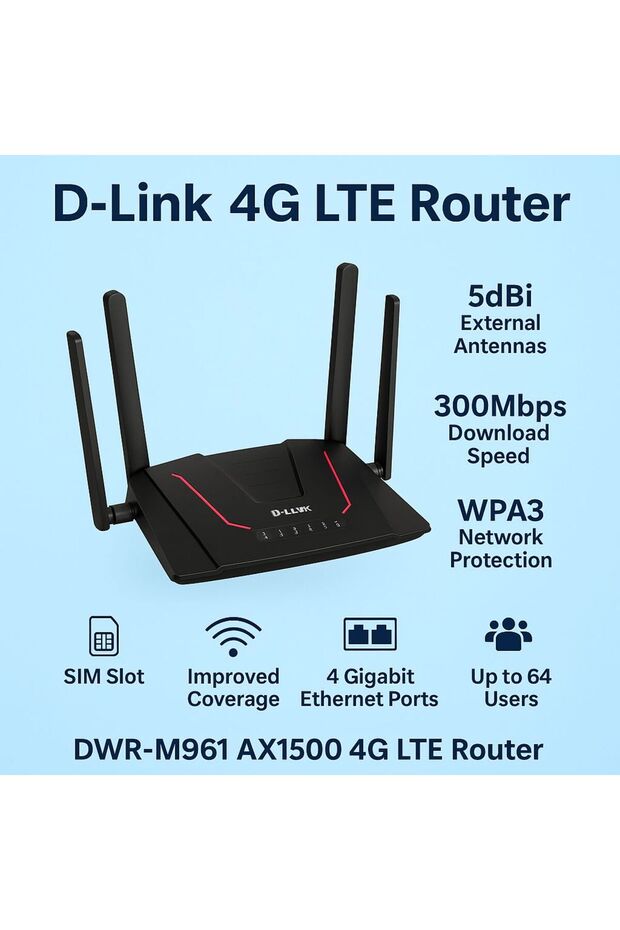 راوتر دي-لينك 4G LTE - 1