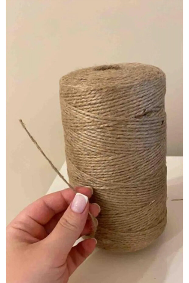izmir Bitpazarı 500gr , ort. 500 metre Premium Kalite Hasır Jüt Halat Bobin