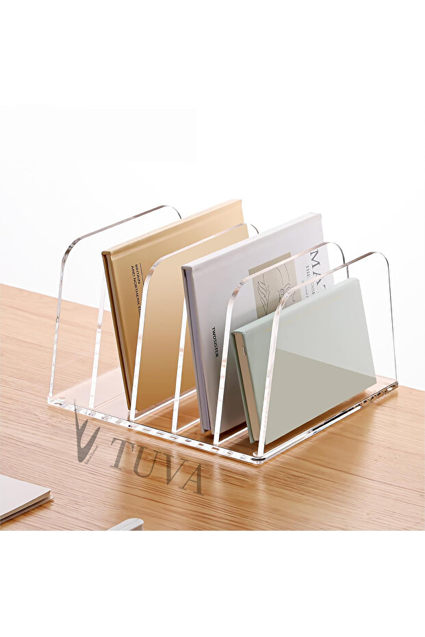 Tuva - 5 Compartment Inverted Round Triangle Form Elite Organizer Table Top Cabinet Organizer