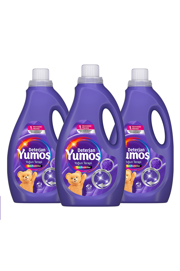 Sıvı Bakım Deterjanı Yoğun Terapi Tüm Renkliler 50 Yıkama 2500 ml x3 - 2