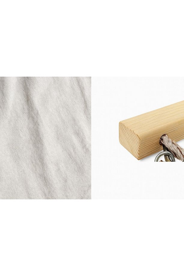 Kumaş Hamak Tek Kişilik Salıncak Hamak 200 x 80 cm 300 KG Taşıma Kapasiteli ( 6m bağlama ipli) - 4