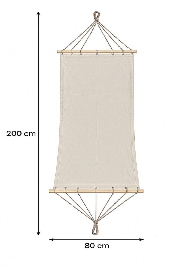 Kumaş Hamak Tek Kişilik Salıncak Hamak 200 x 80 cm 300 KG Taşıma Kapasiteli ( 6m bağlama ipli) - 2