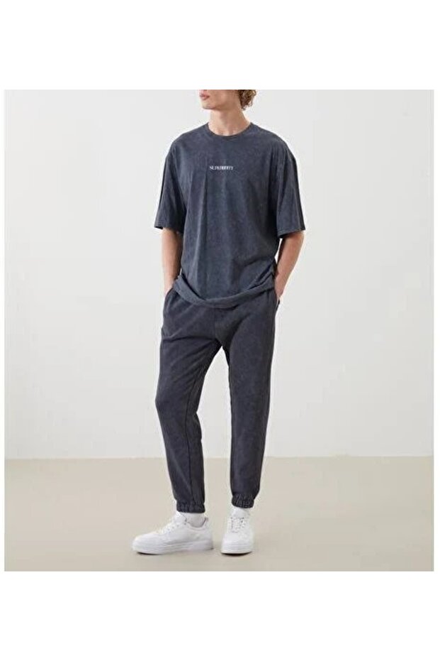 Anthracite Men's Elastic Leg Sweatpants