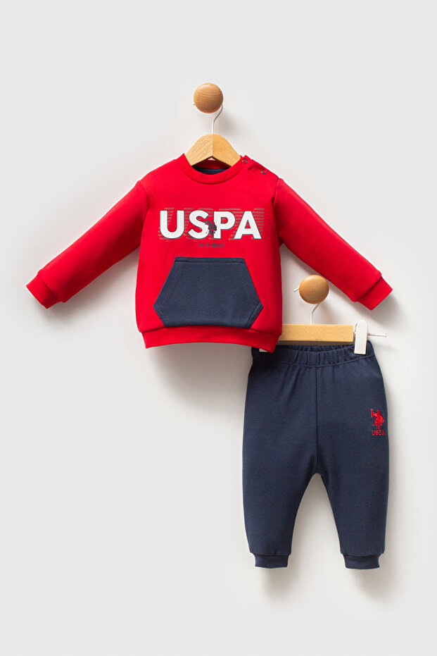 U.S. Polo Assn Red Baby Boy Set