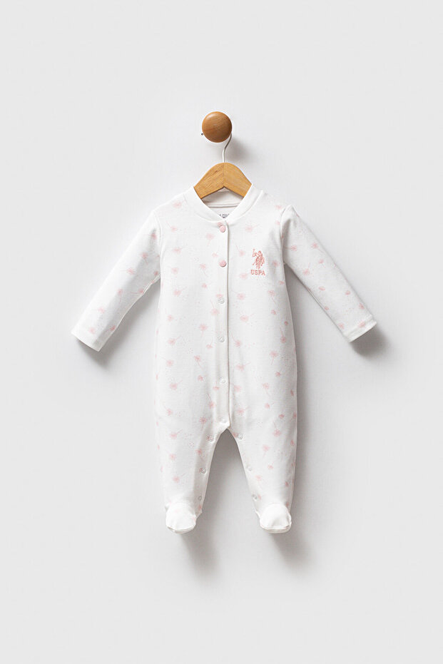 Baby Girl Winter Regular Fit White Jumpsuit Usb2703-C-V1