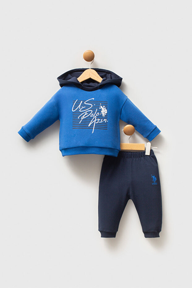 U.S. Polo Assn Baby Boy Blue Set