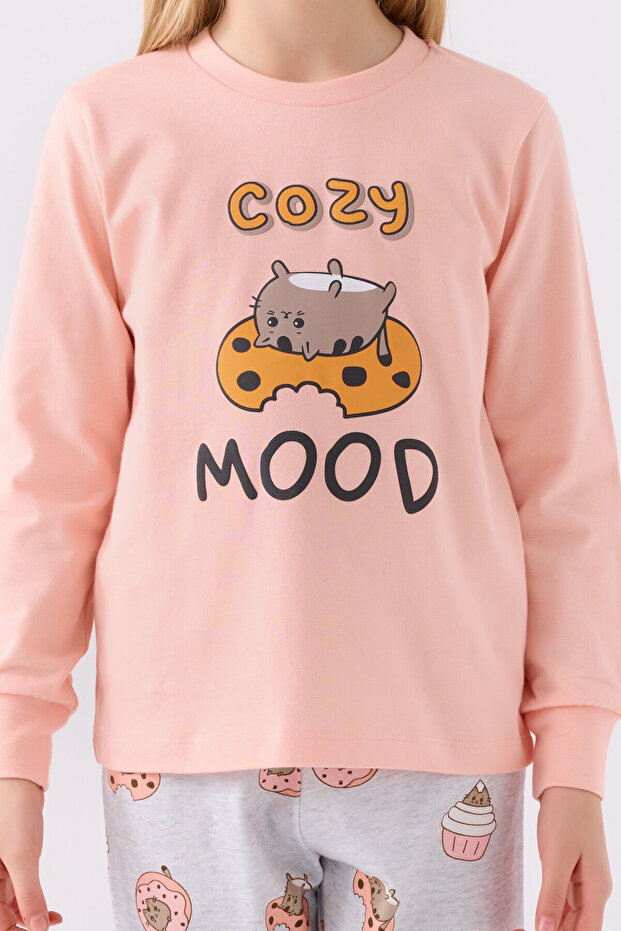 Devojčin narančasti komplet pidžama - 4