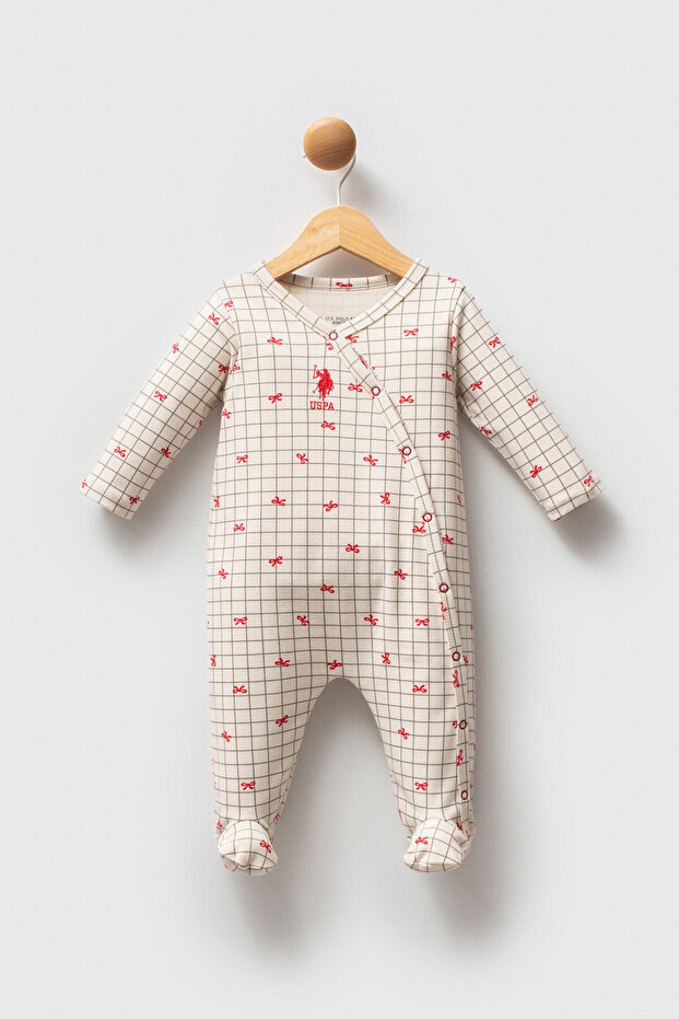 U.S. Polo Assn Baby Girl White Romper