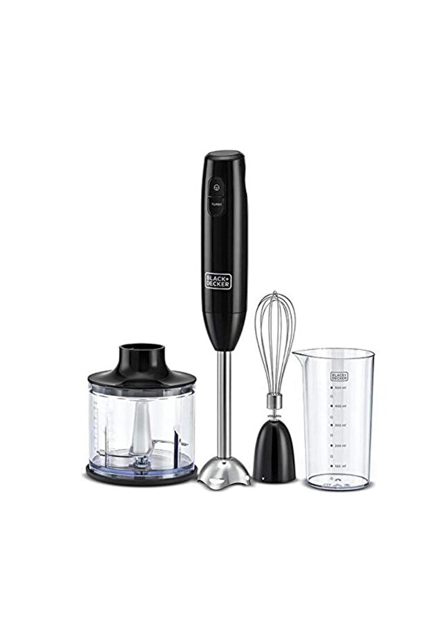 Black+Decker 3 In 1 Hand Blender Chopper set Black