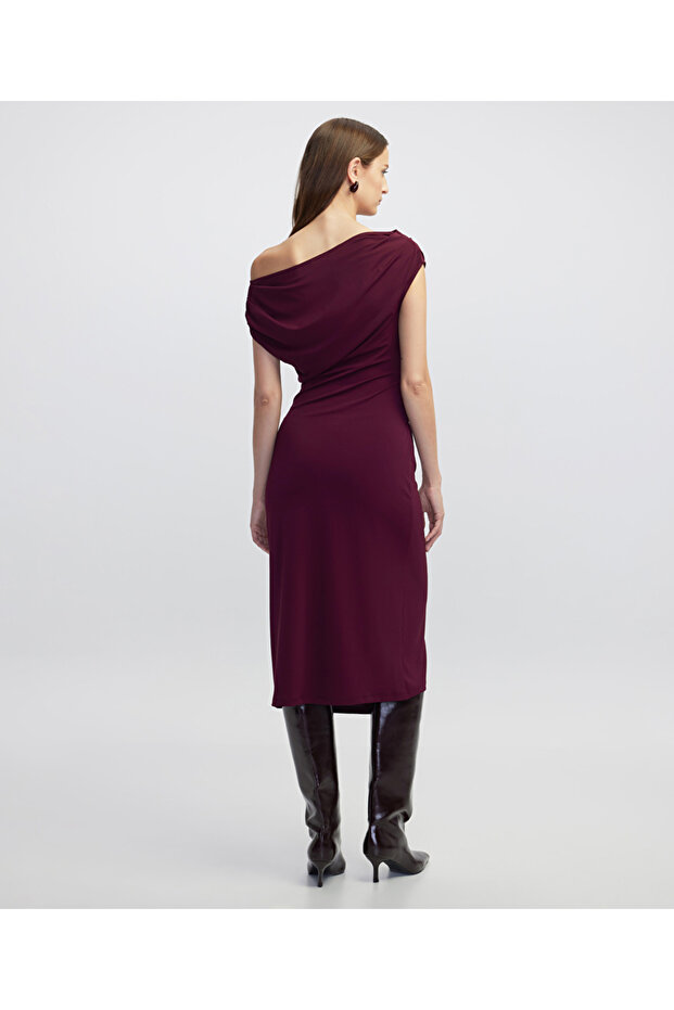 Metal tokalı örme elbise - 7